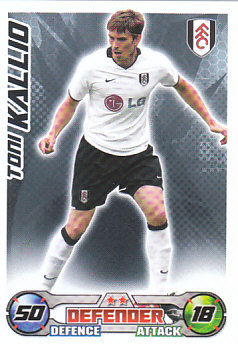 Toni Kallio Fulham 2008/09 Topps Match Attax #115